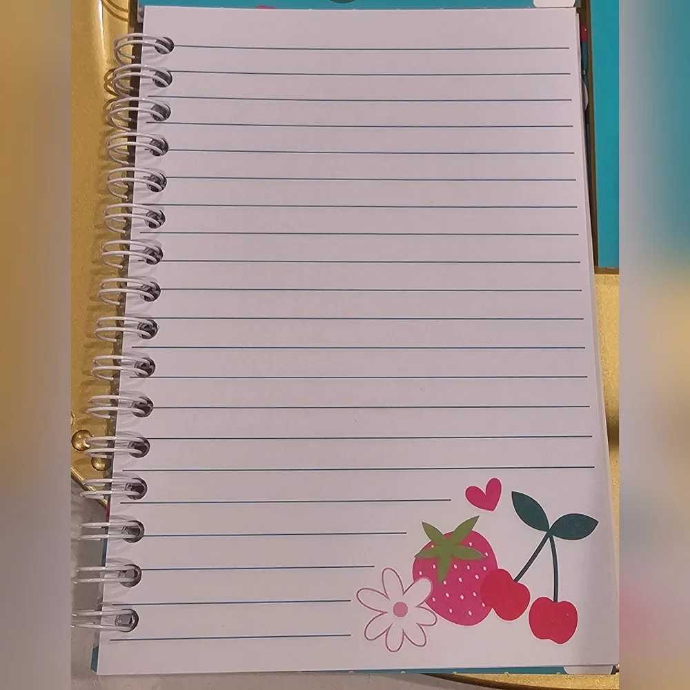 Strawberry & Pink Theme Stationary/Sticky Note Gift Set (4 piece)